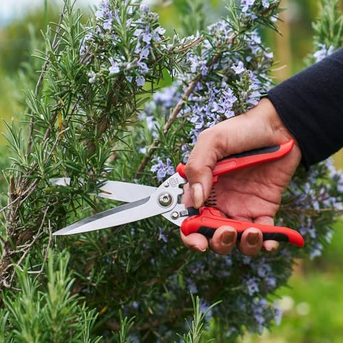 FELCO 456 Universalschere aus Edelstahl – Vielseitige Mehrzweck-Schere für Garten, Haushalt und Werkstatt, gezahnte Klinge, ergonomischer Griff, langlebig und präzise