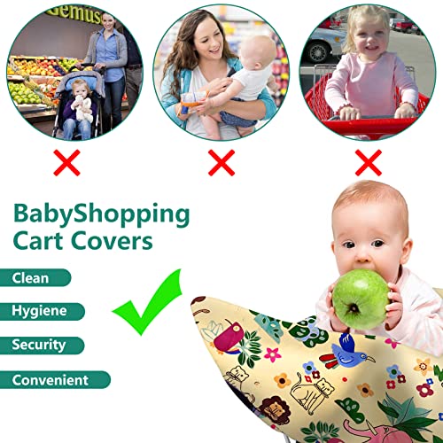 Shopping Cart Cover For Baby, High Chair Cover, Grocery Cart Seat Covers For Baby, Kids, Infants & Toddlers, Portable 2-In-1 Design, Includes Free Carry Bag (Cute Lion) #TOP5