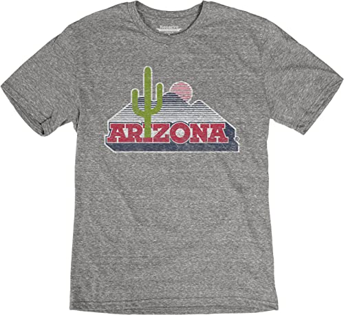 Reserve Collection by Blue 84 Arizona Wildcats Tri-Blend T-Shirt Vintage Retro Heather Gray, Large