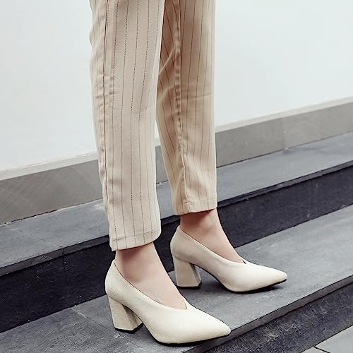 Mules à talon bloc PAYDVOIER | Escarpins rétro beige confortables