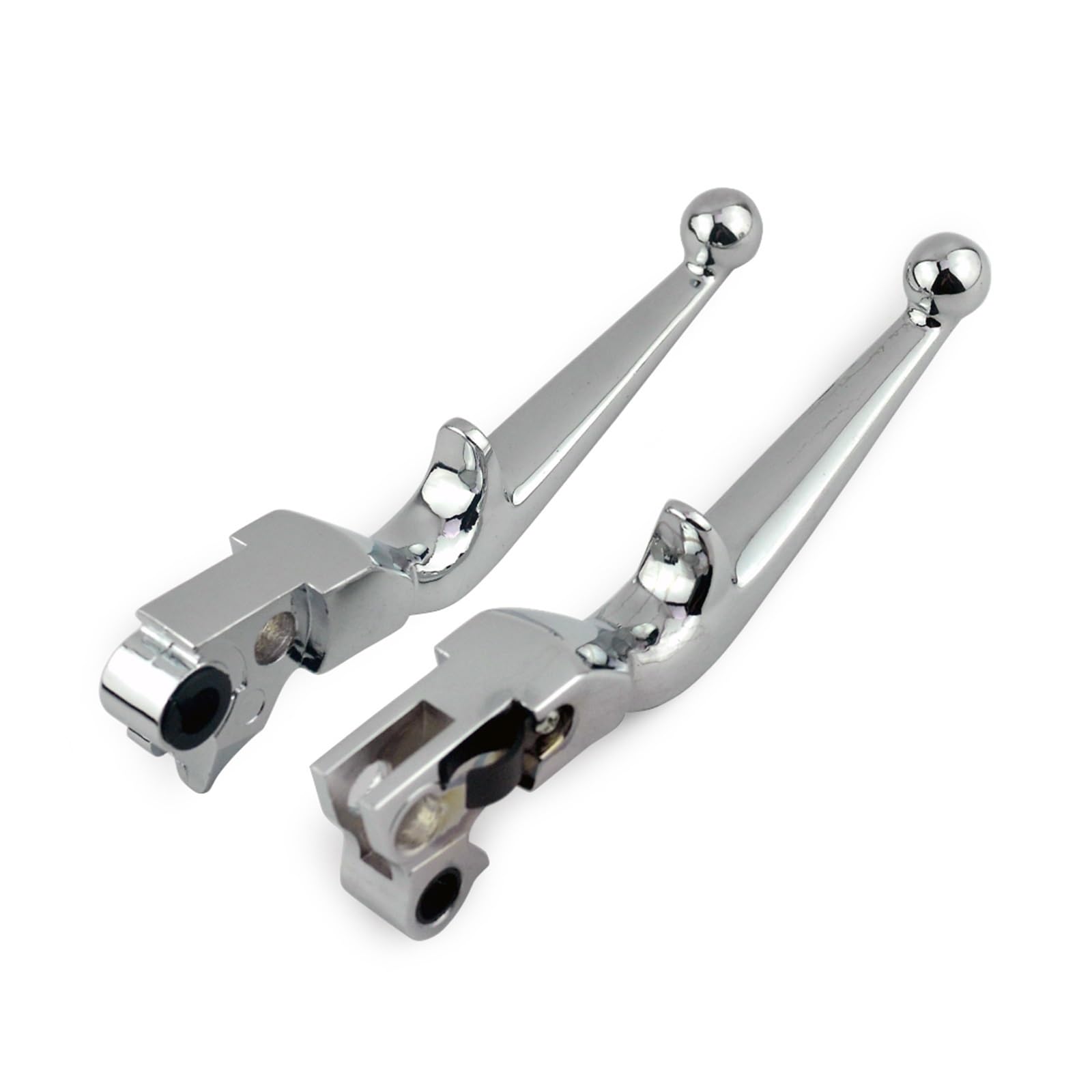 Palanca de embrague freno Palanca de embrague freno motocicleta para Harley, para Sportster, para Touring, Dyna Softail, cable manija(Prata)