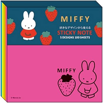 Amazon.co.jp: スクエア ミッフィー 選べる蛍光付箋 ピンク 052913