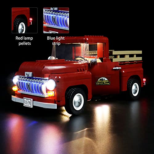 LMTIC Ferngesteuertes LED-Beleuchtungsset für Lego Pickup Truck 10290 Licht-Kit für Lego Vintage 1950er Pickup Truck… – Bild 3