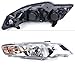 Halogen Headlight Assembly for Kia Forte EX LX SX/Forte Koup EX SX 2010-2013,Pair Front Left Driver Side & Right Passenger Side Head Light Direct Replacement,Clear Lens+Amber Reflector Headlamp