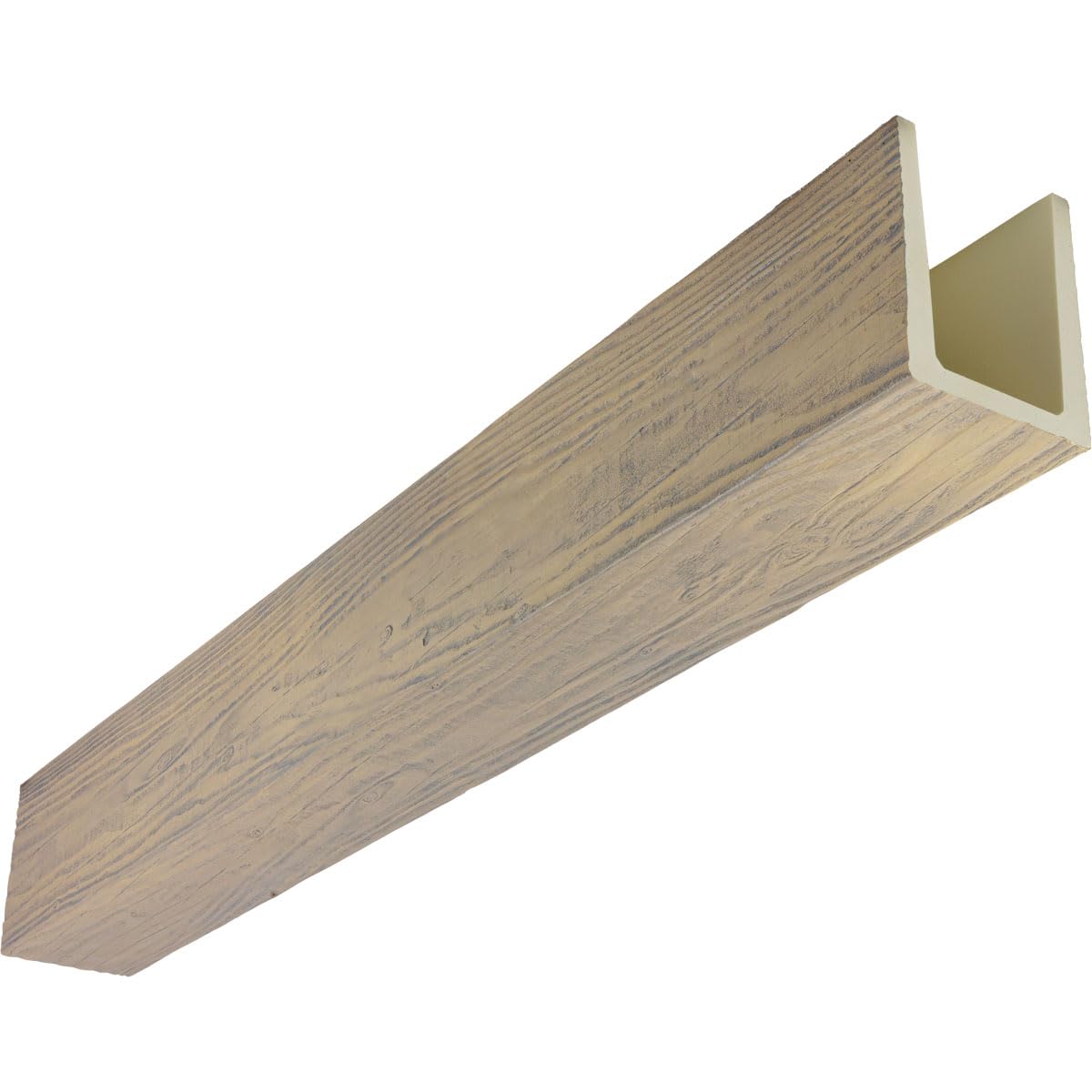 Ekena Millwork 3 1/2"W x 3 1/2"H x 288"L 3-Sided (U-Beam) MENA HeritageTimber Faux Wood Ceiling Beam, Sandstone