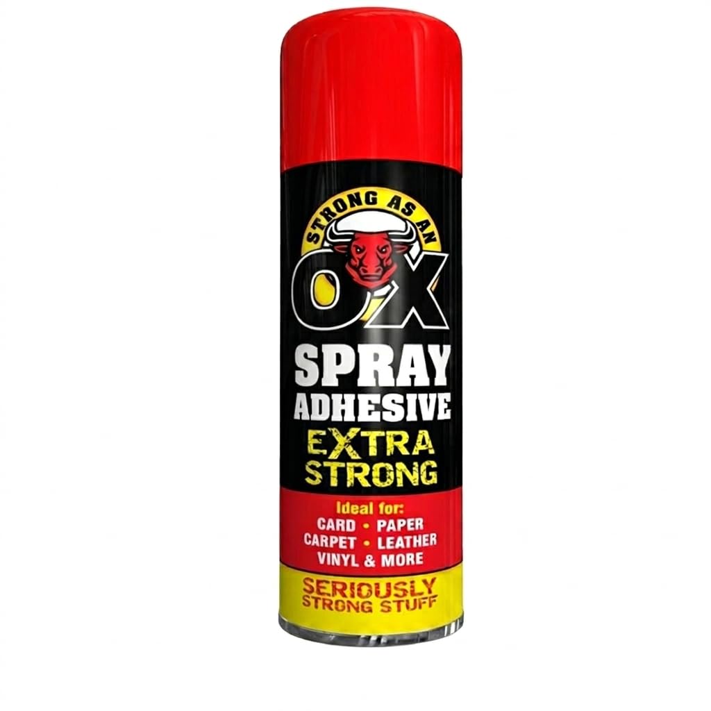 Spray Adhesive Glue Spray - High Strength 1 Piece Adhesive Spray for Heavy Duty Projects - 500ml Super Strong Bond for Carpet Underlay, Wood Flooring, Tiles, Leather & Fabric - Quick Action Formula