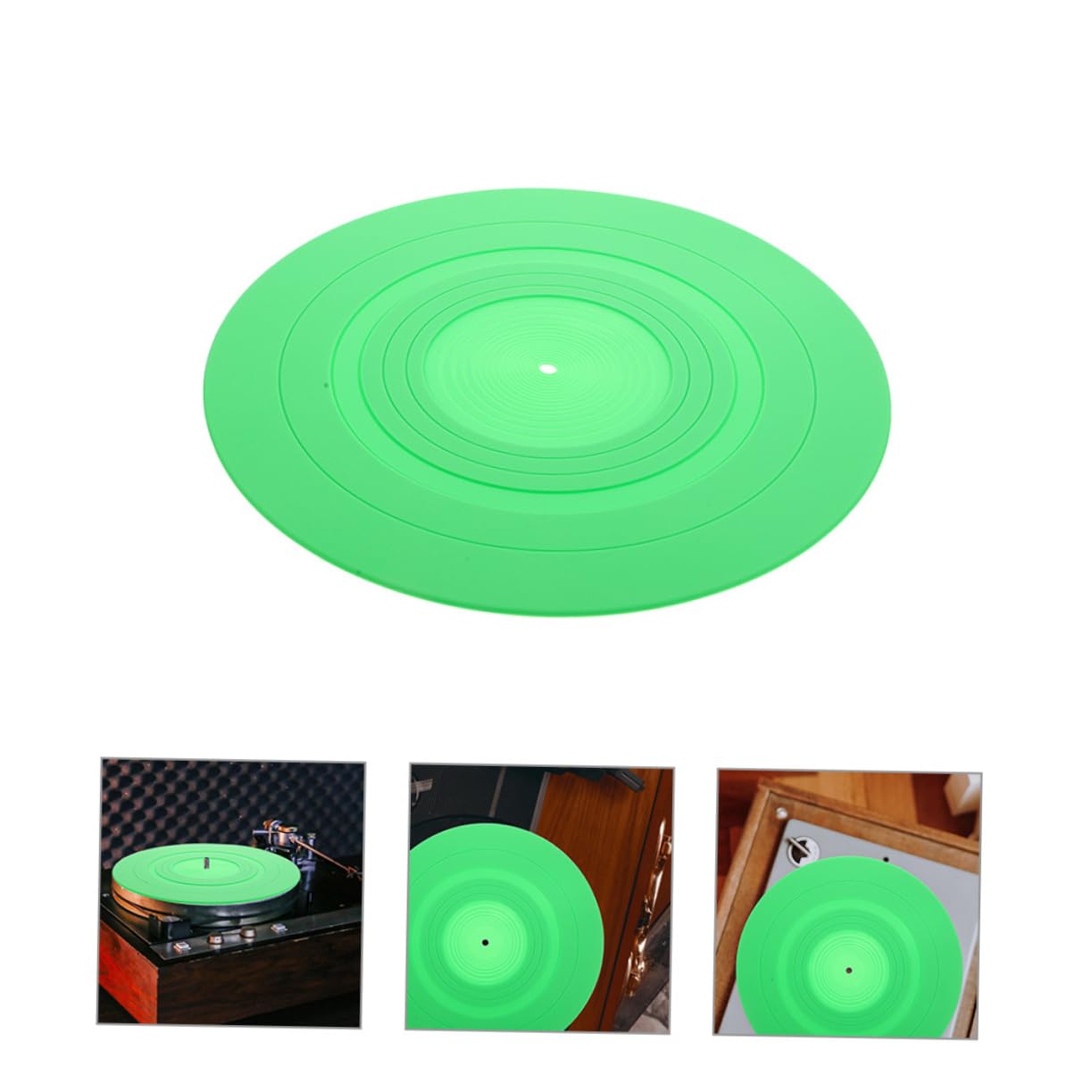 Alfombrilla de Silicona para Discos de Vinilo 2 Piezas Verde