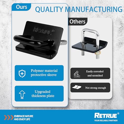 RETRUE Hitch Tightener, Anti Rattle Hitch Stabilizer for 1.25" and 2" Hitches Heavy Duty Hitch Clamp Protective Double Coating, Reduce Movement from Hitch Trailer Bike Rack Tray All Black - Image 5