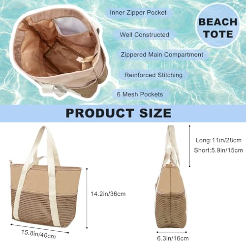 Bolso de Playa Impermeable con Cierre y Malla miniatura 3