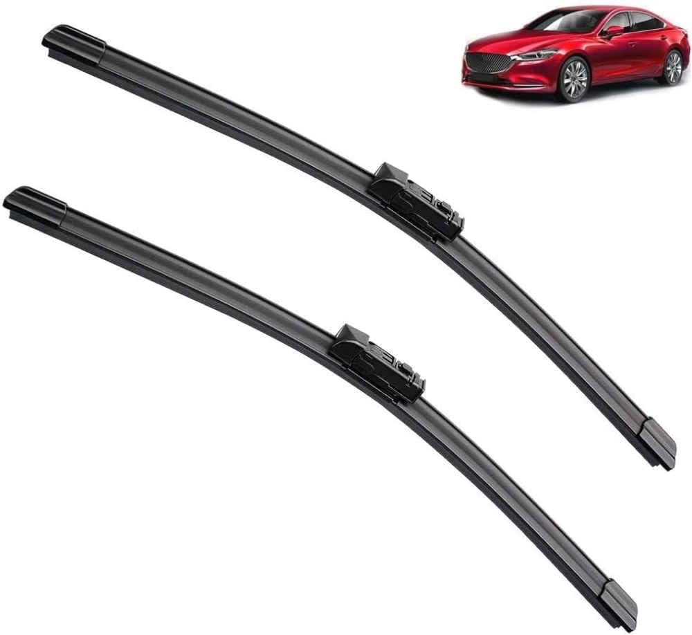 DZTYNKO Car Windscreen Wiper Blades Set for Mazda 6 Mazda6 2018-2022 24in+18in, Front Window Wipers for Clear Visibility, Replacement Wiper Blades