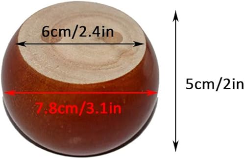 Miniatura 7 de Juego de 4 patas redondas de madera maciza para muebles, patas de moño, patas de repuesto para sofá, patas de repuesto para mesa auxiliar, patas de