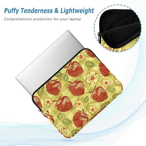 Funda acolchada para laptop con diseño Retro de fresas (15-16 pulg.) miniatura 6
