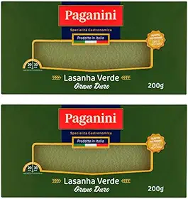 Kit 2X: Massa para Lasanha Verde Paganini 200g