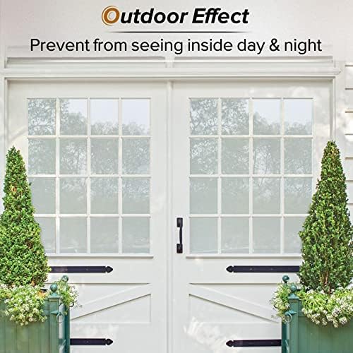 Rabbitgoo Privacy Window Film, Frosted Window Film Static Cling, No Glue, Reusable, UV Protection, Matt, 44.5 x 200 cm, White - View 8