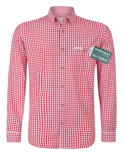 Stockerpoint Campos3 Herren Trachtenhemd, Rot, L