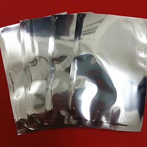 100 Pack Silver Foil Pouch Heat Seal Bulk Food Storage Bags Vacuum Sealer Wrapping 3.1X4.7 Inch (Usable Size 2.8X4.3 Inch) #TOP4