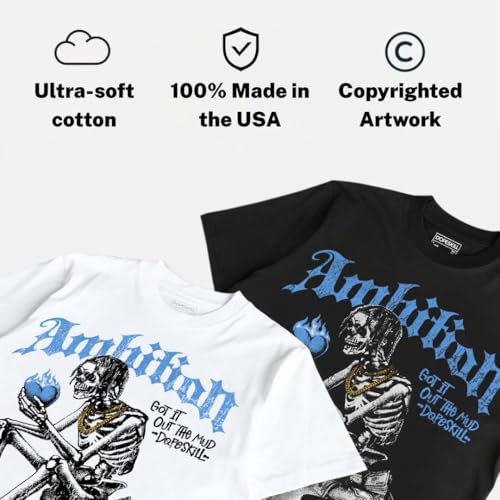 Image of DopeSkill Graphic Tee Streetwear Hip Hop Hypebeast Street Style Unisex T-Shirt Sneaker Colour Matching Shirts Horror Skeleton