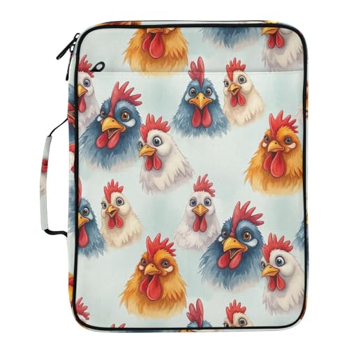 Classeur extensible anti-panique avec trieur 7 couches motif poules