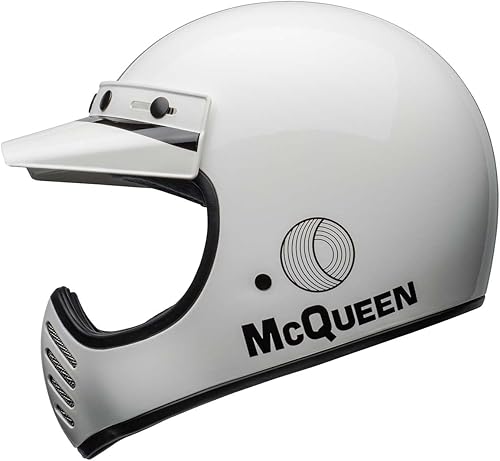 Miniatura 4 de Bell Moto-3 - Casco unisex de motocicleta para adultos, Steve McQueen Any Given Sunday - Blanco brillantenegroXL