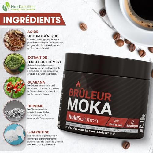 Brûleur Moka par Nutrisolution | Café Minceur Premium | Brûle-Graisse Puissant | 100% Ingrédients Naturels | Végétarien | Sans Gluten | Sans OGM | FABRIQUÉ EN FRANCE – Image 6