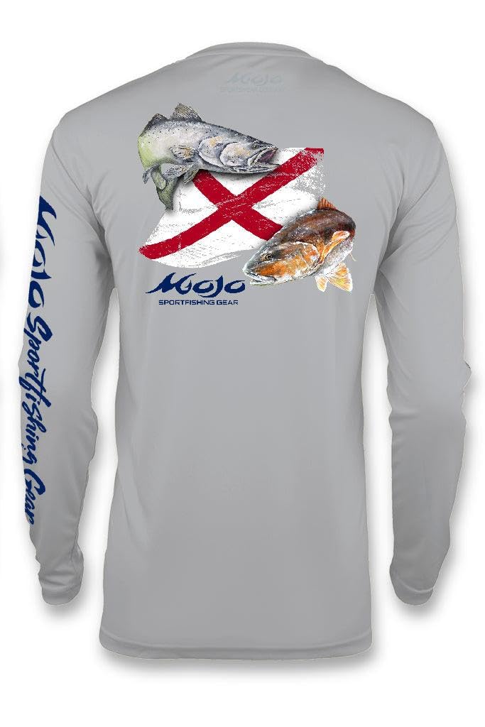 Mojo Sportswear CompanyAlabama Redfish Flag Wireman X Mountain Ash/XL