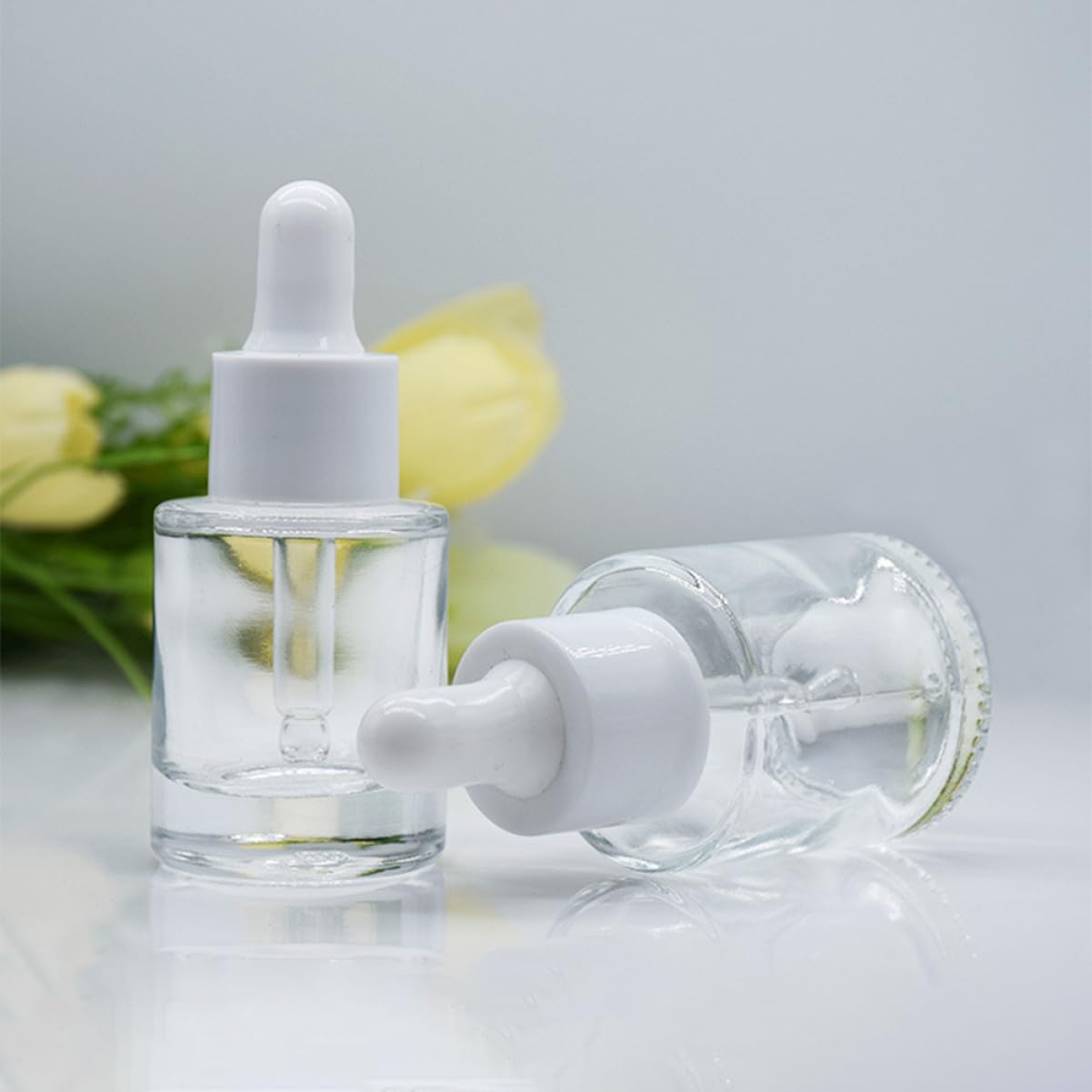 Healeved 10pezzi Fiale di Vetro Contagocce per Oli Essenziali Bottiglie di Vetro Vuote per Campioni di Olio per Conservazione di Essenze Liquide