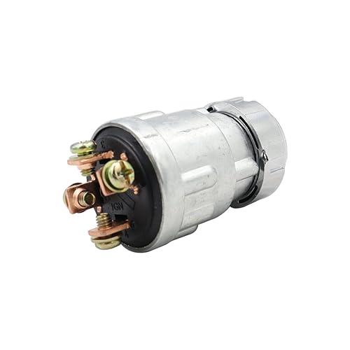 Miniatura 3 de Interruptor de encendido universal, interruptor de arranque de encendido de metal de 4 posiciones con 2 llaves para camión, tractor, remolque