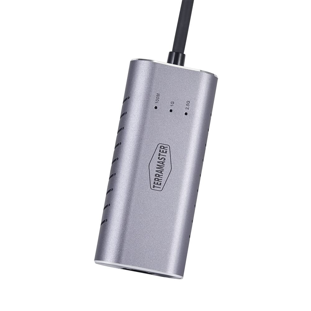 TERRAMASTER Adaptateur Ethernet USB A vers 2,5 G (TMUAE2500), clé USB 3.0 Gigabit LAN, Connexion réseau LAN Filaire pour NAS, Mac OS, Linux, Windows, idéal pour TERRAMASTER NAS