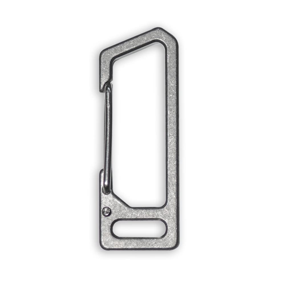 Exceed Designs TIRANT Latch (Stonewashed) Minimal 6Al-4V Titanium Carabiner & Bottle Opener - Keychain, Key Rings, or Key Organizer