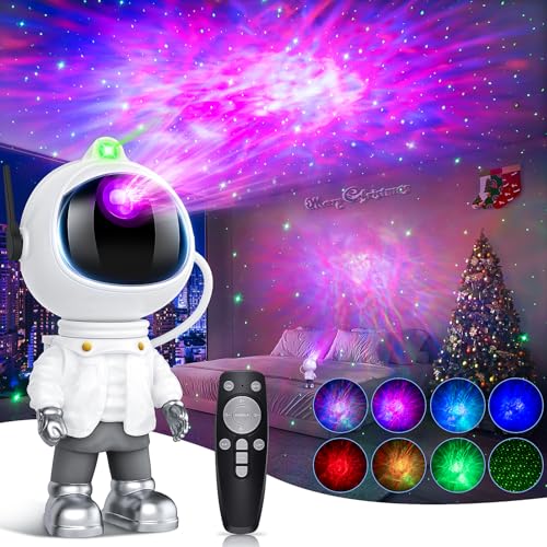 Astronaut Galaxy Projector Star Light - 8 Nebula Modes Spaceman Starlight Projectors with Remote Control Space Buddy Night Lights 360° Adjustable LED Ceiling Starry Projection for Kids Adults Bedroom