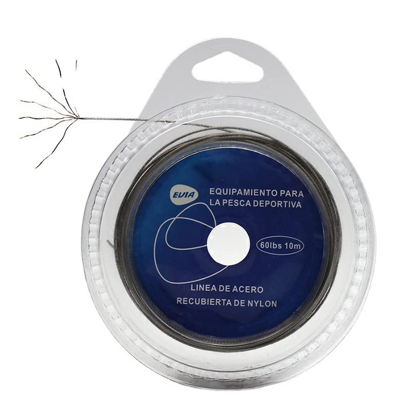 Fil de pêche en acier inoxydable - 4,5 kg - 9,1 kg - 13,6 kg - 18,1 kg - 22,7 kg - 27,2 kg - 36,3 kg - 45,4 kg - 54,4 kg - 63,5 kg - 72,6 kg - 90,7 kg