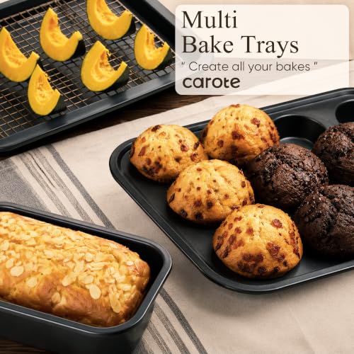 Image of CAROTE 31pcs Nonstick Pots and Pans Set with Baking Pans Set, Cookware Sets with Detachable Handle, Kitchen Cooking Set - Camping Cookware, Dishwasher & Oven Safe, Induction Compatible