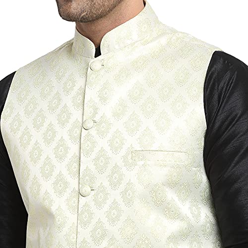 Image of ABH LIFESTYLE Men's Jacquard Nehru Jacket.