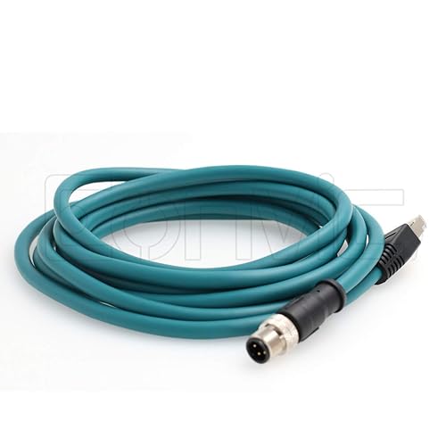Miniatura 3 de Eonvic Cable Ethernet industrial Cat5e M12 de 4 pines macho a RJ45 E4 de alta flexión, PUR dinámico (16.4 ft, verde)