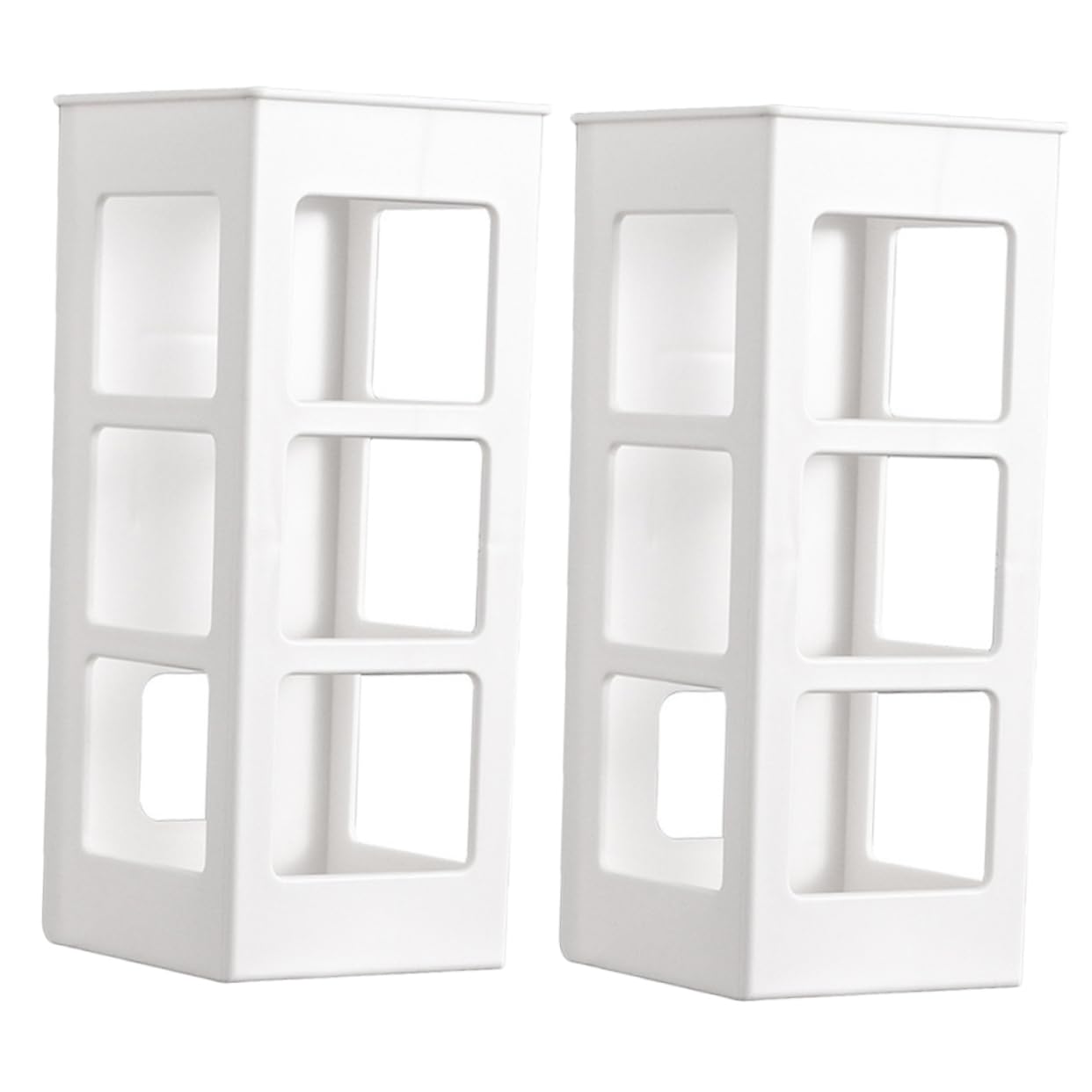 HOODANCOS 2pcs Nail- Wall-Mounted Curling Iron Storage Box Tool Bathroom Hair Rollers Multifunctional Hair Accessories Curling Storage Wall Accessory White The HIPS