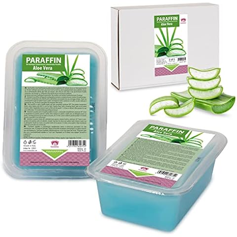 Kosmetex Wellness-Paraffinbad Aloe Vera - Paraffin-Entspannungsbad für Hände und Füße - Paraffinwachs - Paraffin-Block für Wachserwärmer (2x 500ml) (500ml (2er Pack)) Cover