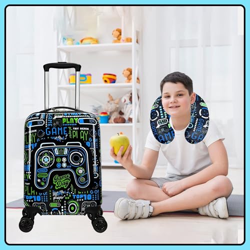 Image of Kid's Luggage Set 2 Piece Suitcase Set 16'' Hardside Luggage with Spinner Wheels Girls Boys Carry on Luggage Travel Rolling Luggage Airline Approved