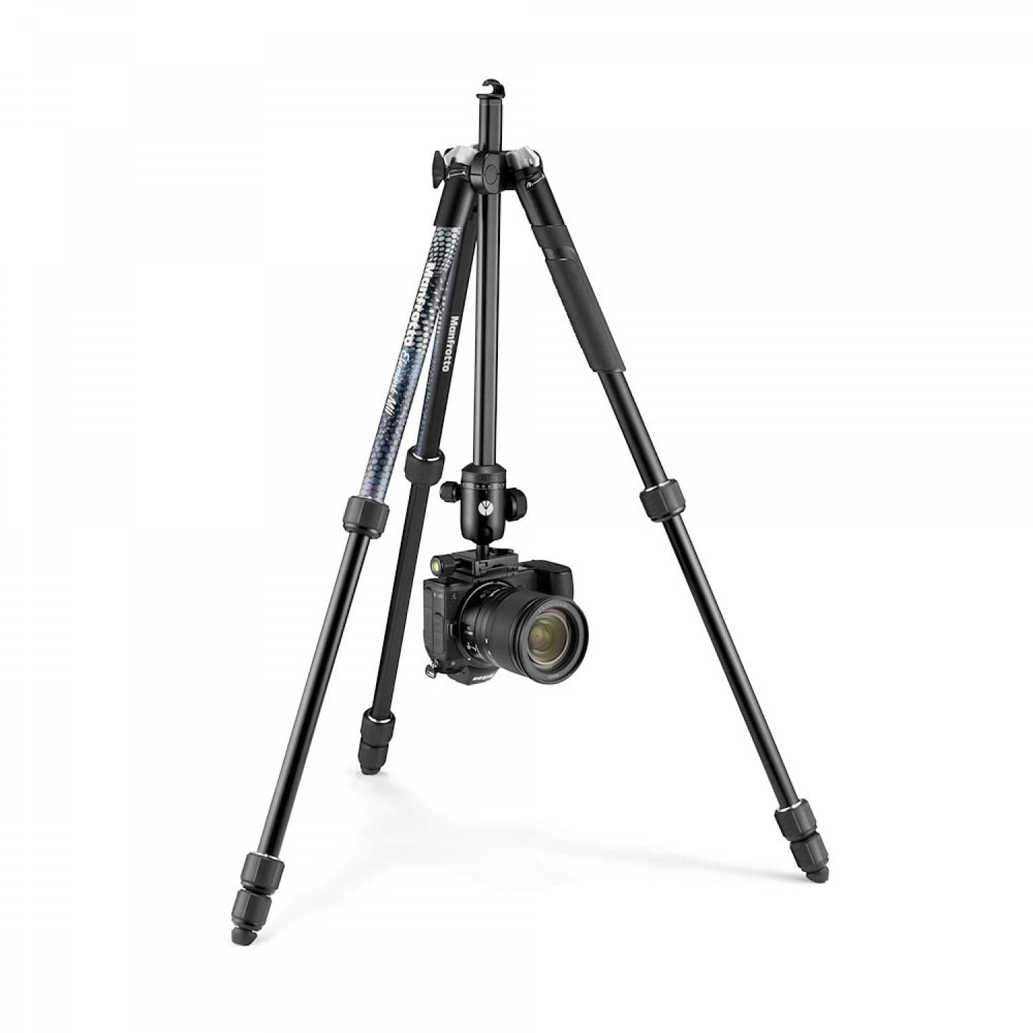 Manfrotto Element MII - Trípode de Viaje de Aluminio con Cabezal Esférico y Bluetooth para Smartphone y Cámaras Compactas, CSC, DSLR, Accesorios de Fotografía, Creación de Contenidos, Vlogs