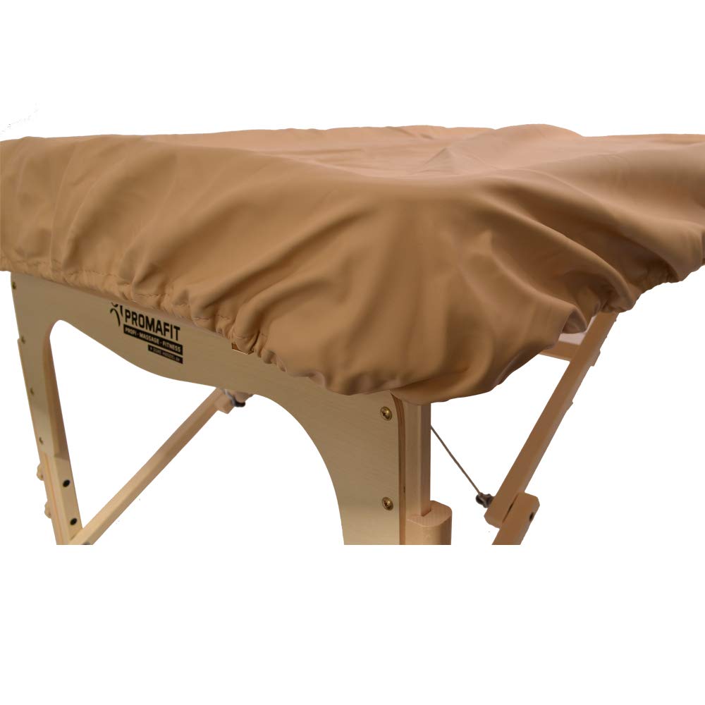 Copri lettino da massaggio impermeabile e oleorepellente in poliuretano per lettino da massaggio con elastico Rivestimento in PU per lettino terapeutico (beige)