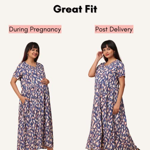 Image of Morph Maternity | Maternity Dresses for Women | Fits During Pregnancy & Post Pregnancy | Back Tie to Adjust