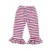 Wennikids Children's Little Girls Ruffle Soft Cotton Flare Pants