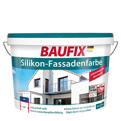 Preisvergleich Produktbild BAUFIX Silikon-Fassadenfarbe, 10 L