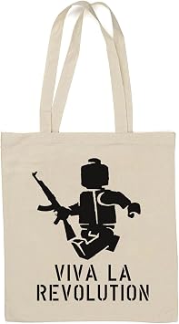 Viva La Revolution Toy Graphic Natural Cotton Tote Bag White