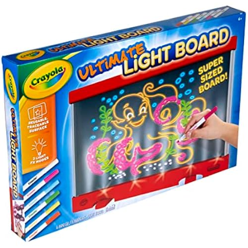 Crayola Ultimate Light Board (Red), Kids Light-Up Tracing Pad, Kids Toys, Gift for Boys & Girls, Drawing Light Box, Ages 6+ [Amazon Exclusive]