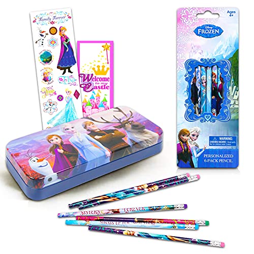 Frozen Stationary Set Disney Princess School Supplies Bundle - Frozen Pencil Holder, 6 Frozen Pencils, and More (Disney Princess School Supplies)