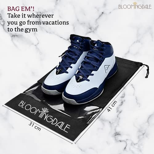 Image of Bloomingdale Shoe Bag for Travel & Storage Travel Organizer for Women & Men Travel Accessories Shoe Organizer Shoe Bags Pouches Travel Shoe Cover for Travelling Travel Essentials, Pack of 6 Shoe Pouch