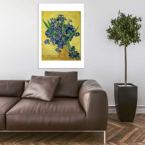 Affiche encadrée Vincent Van Gogh Nature morte avec Irises finition premium