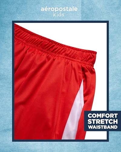 Image of AEROPOSTALE Boys Shorts Set 2 Piece Graphic Tee and Mesh Athletic Shorts | Poly-Cotton Graphic Tee, Pull On Mesh Shorts with Elastic Waist, Regular Fit