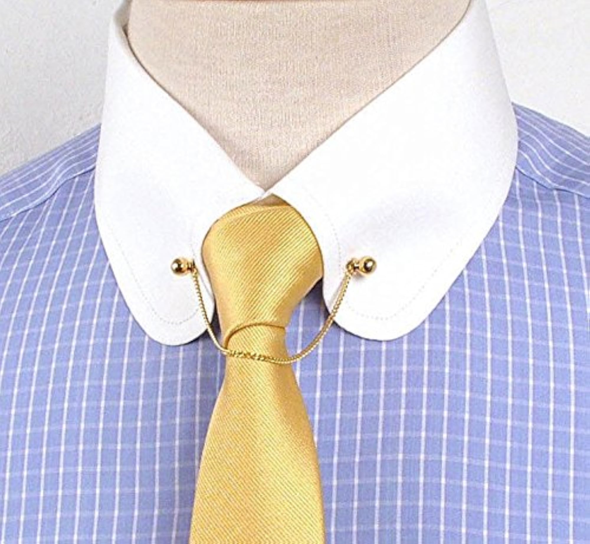 Golden Collar Bar with Removable Chain for Men & Women, Gift Box