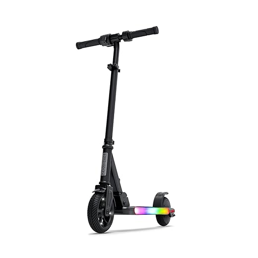 Jetson Omega Electric Scooter, Up To 10 MPH, Range Up To 5 Miles, 150-Watt Motor, Foldable, 3 Speed Mode, Light-Up Deck, Ages 8+, Black, JOMEGA-BLK